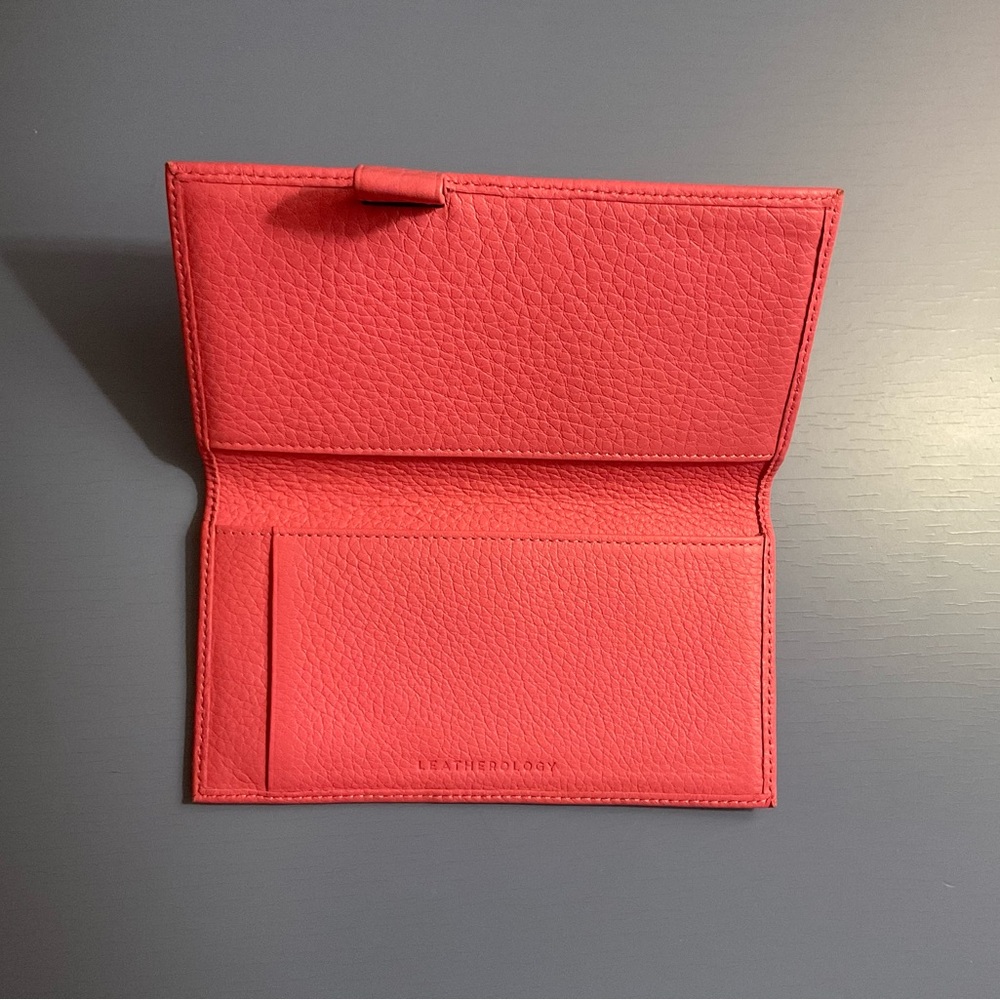Leatherology pink Checkbook Cover